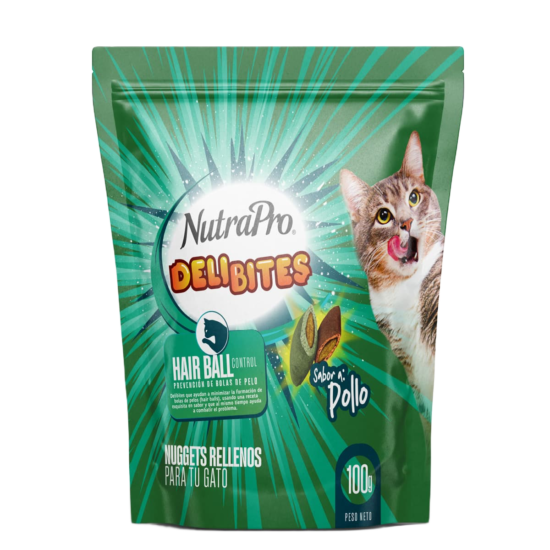 delibites gato pollo hair ball