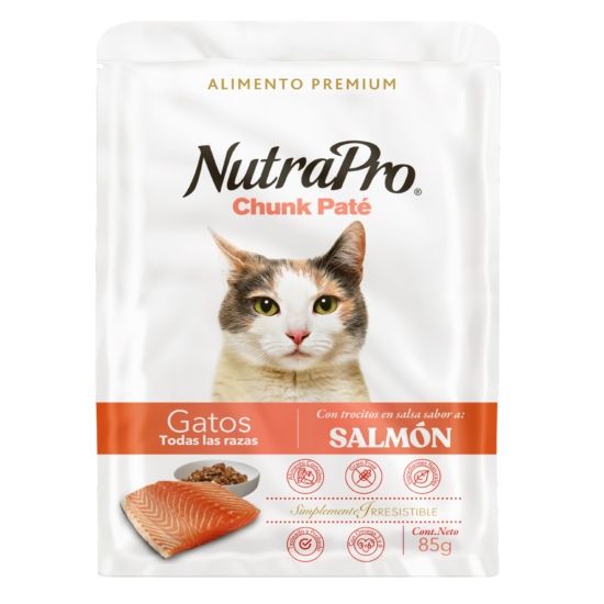pouch nutrapro gatos salmon