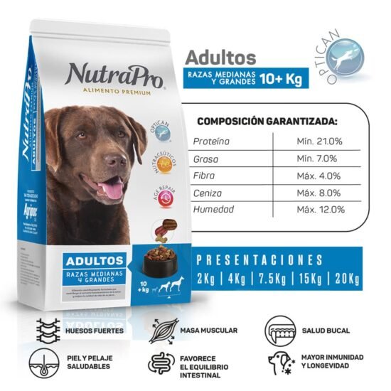 tabla nutricional nutrapro adulto