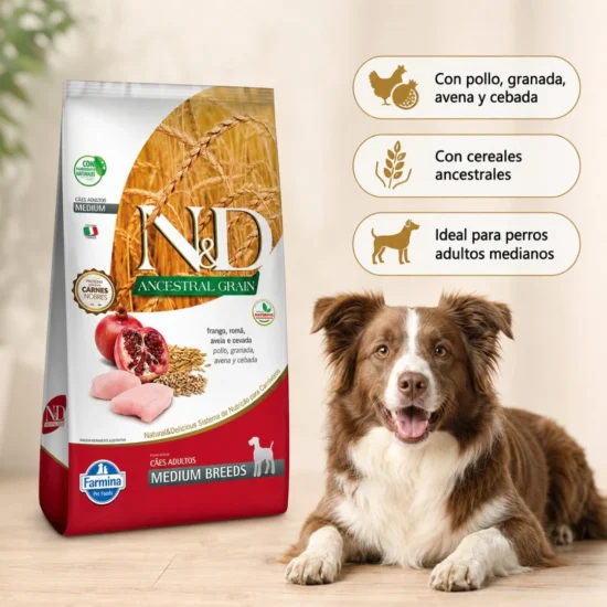 N&D-ancestral-adulto-pollo-granada-medium-quit-agropets