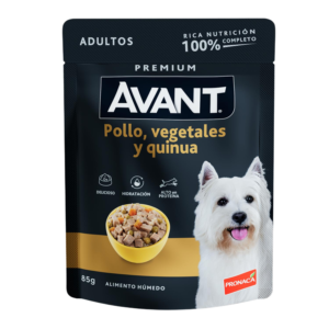 AVANT POUCH ADULTO POLLO, VEGETALES & QUINUA 85 GR